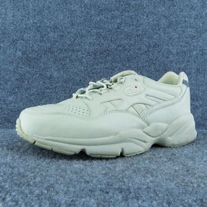 Propét Stability‎ Walker Women Sneaker Shoes Beige Synthetic Lace Up Size 8.5 EW
